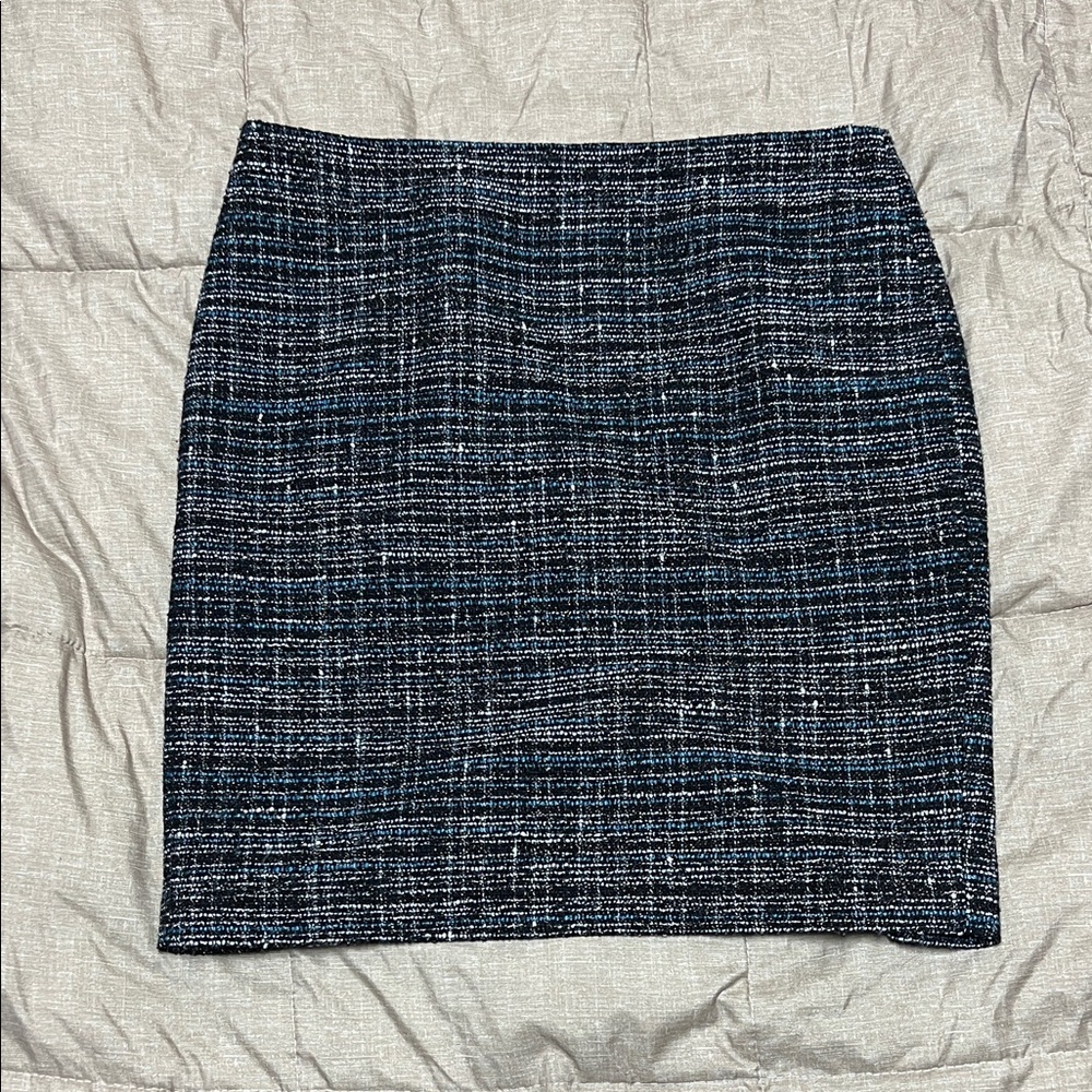 Ann Taylor Factory Petite Wool Blend Tweed Pencil Skirt 12P Like New!